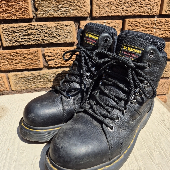 Dr. Martens Other - Dr Martens Black Industrial Steel Toe Boots Mens Size 10 ASTM 2413-11 Pre-owned